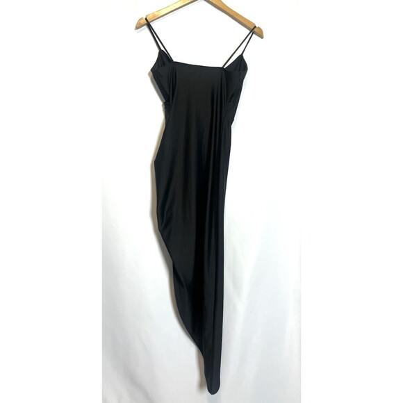 Edgy Whimsigoth Black Ruched Windsor Gothic Dress Extra Small - Picture 6 of 14